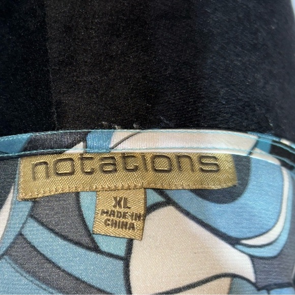 Y2K Notations Psychedelic Rock Black, White Top Size XL Bohemian - Picture 7 of 10